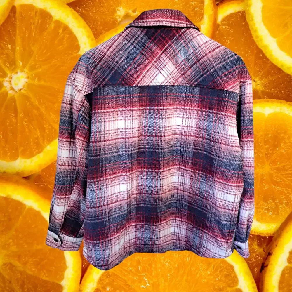 NWT Levi Strauss Flannel Fleece Lined Full‎ Zip Jacket Size Small